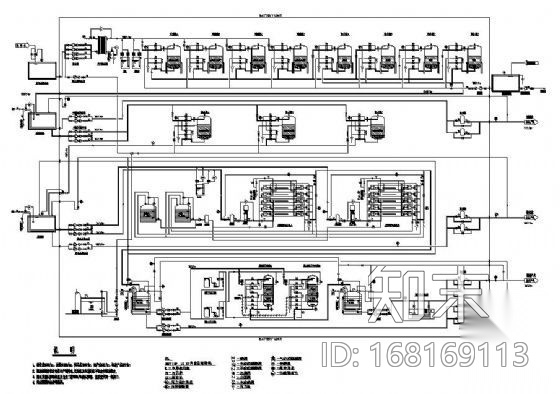 上海某纯水系统工艺流程图施工图下载【ID:168169113】