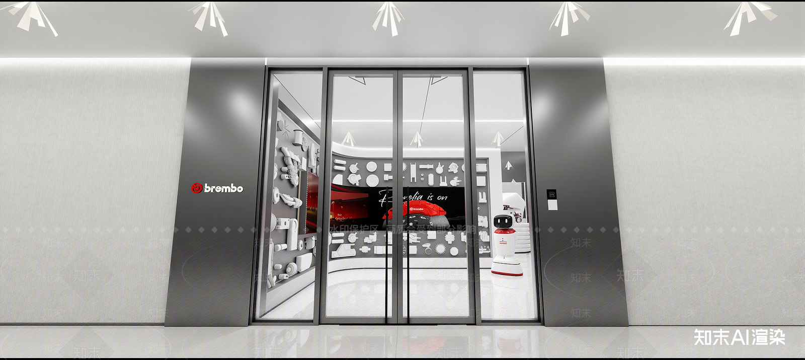 现代汽车4S店SU模型草图