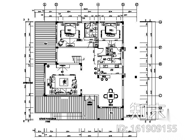 [三亚]某双层别墅施工图Ⅱ施工图下载【ID:161909155】