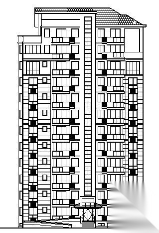 [宜兴]某十二层住宅楼建筑施工图cad施工图下载【ID:149886176】