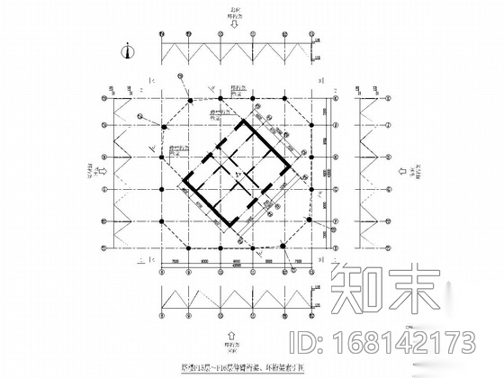 44层商务区cad施工图下载【ID:168142173】