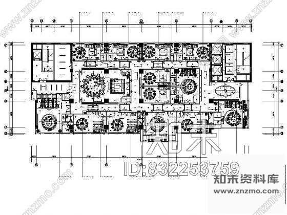 图块/节点某酒店中餐包房平面图cad施工图下载【ID:832253759】