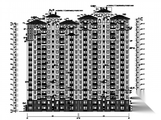 [福建]高层简欧风格住宅区规划设计施工图（200余张图...cad施工图下载【ID:166824182】