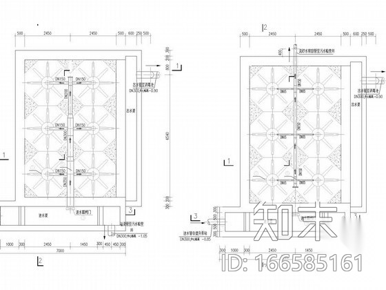 [北方]供水厂锰砂滤池施工图cad施工图下载【ID:166585161】