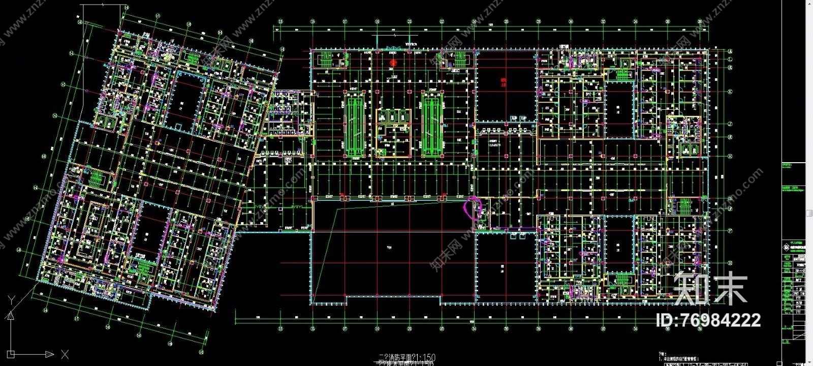 河西儿童医院图纸（CAD施工图纸）cad施工图下载【ID:76984222】