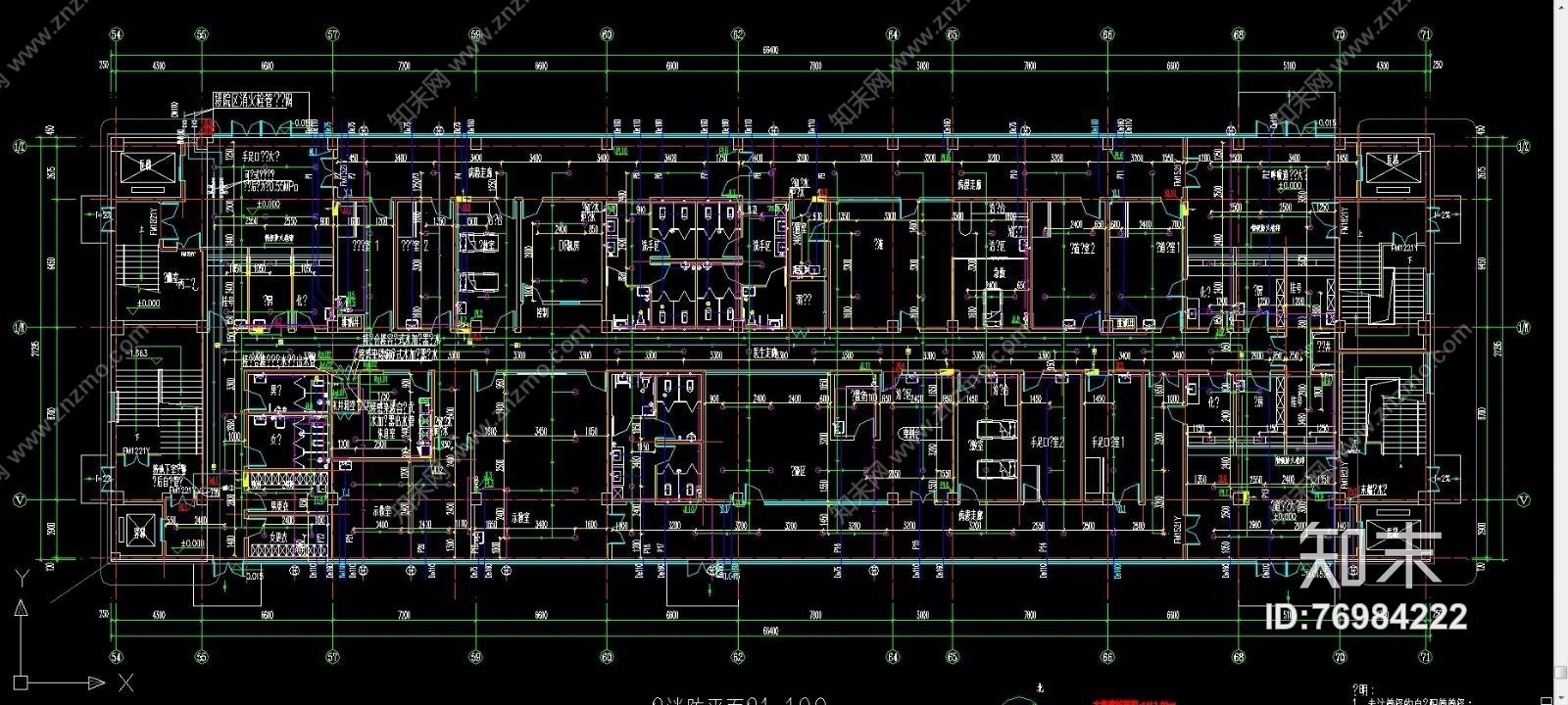 河西儿童医院图纸（CAD施工图纸）cad施工图下载【ID:76984222】