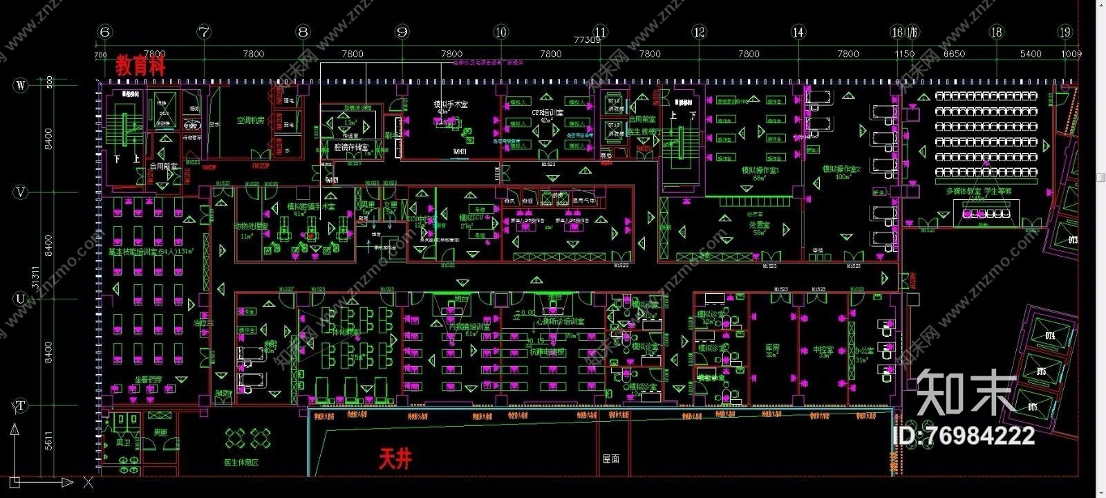 河西儿童医院图纸（CAD施工图纸）cad施工图下载【ID:76984222】