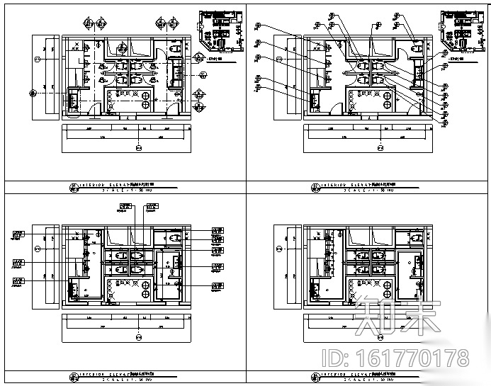 [四川]维尔酒店设计施工图（附效果图+物料表）cad施工图下载【ID:161770178】