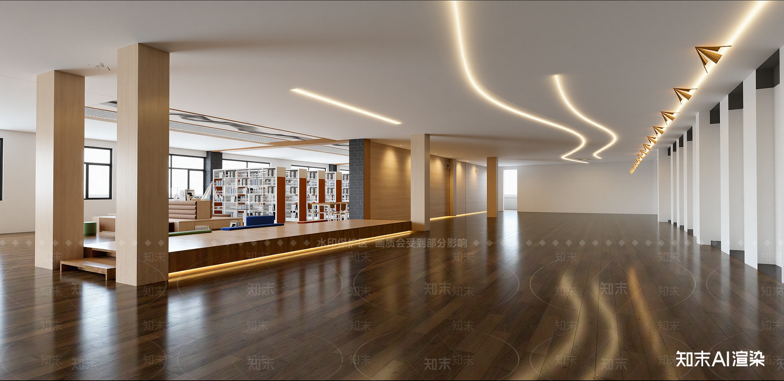 现代阅览室SU模型下载【ID:1216060581】