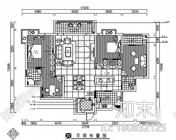 [湖南]150㎡现代精致样板房装修图（含效果）cad施工图下载【ID:180832125】