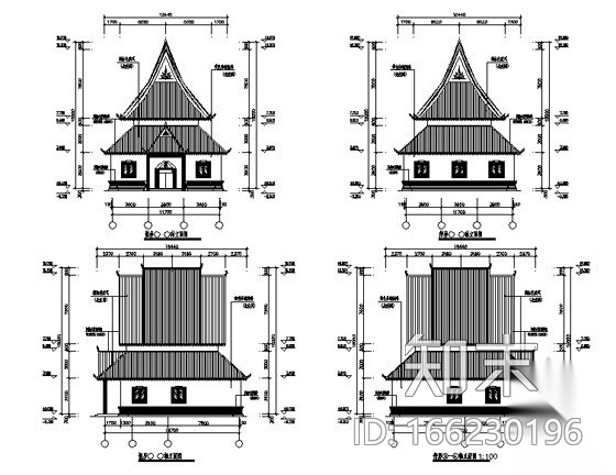 [景洪市]某村龙社建筑施工图cad施工图下载【ID:166230196】