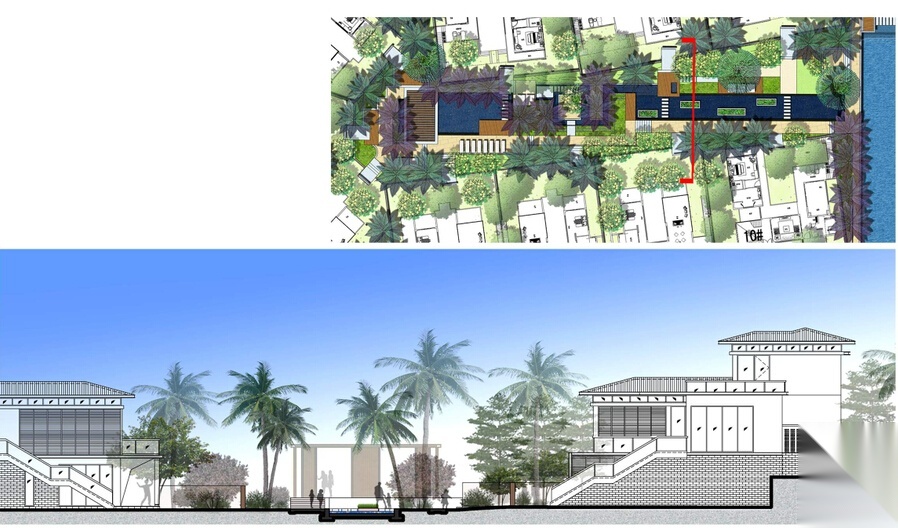 [海南]三亚高端温泉度假公寓景观设计方案（东南亚风格）施工图下载【ID:161045102】