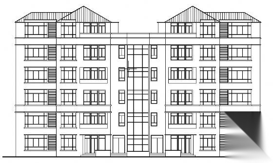 某六层复式公寓建筑建筑方案图cad施工图下载【ID:149848115】