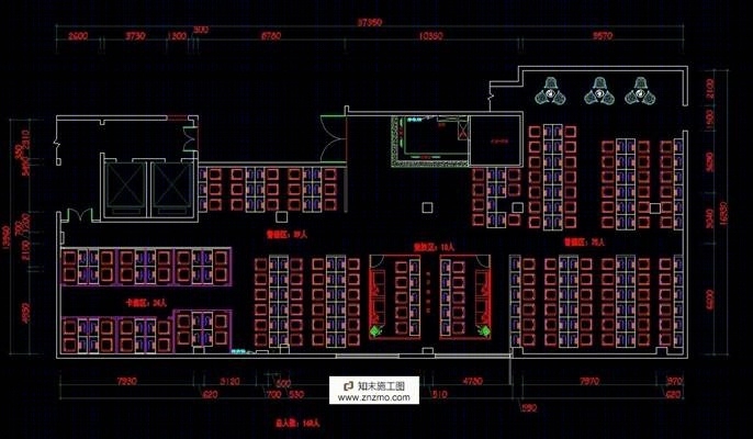 网吧平面图施工图下载【ID:66920102】