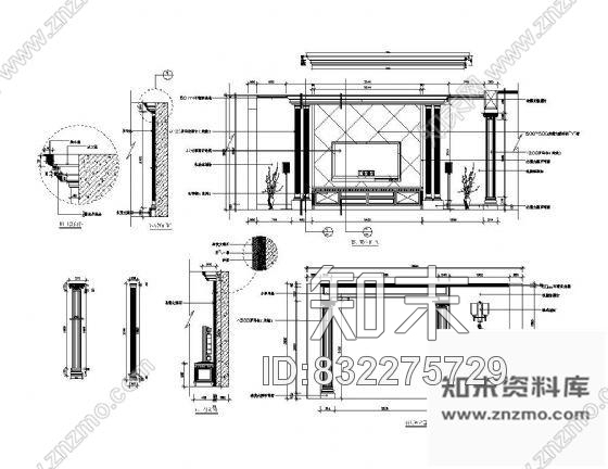 图块/节点欧式客厅装饰详图cad施工图下载【ID:832275729】