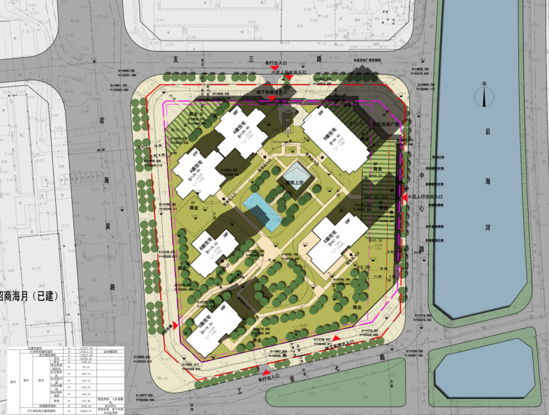 [深圳]简洁现代风格花园住宅区规划设计（含cad）cad施工图下载【ID:165154116】