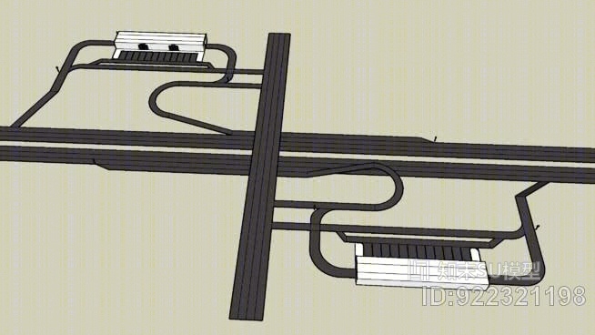 速写高速公路公交车站SU模型下载【ID:922321198】