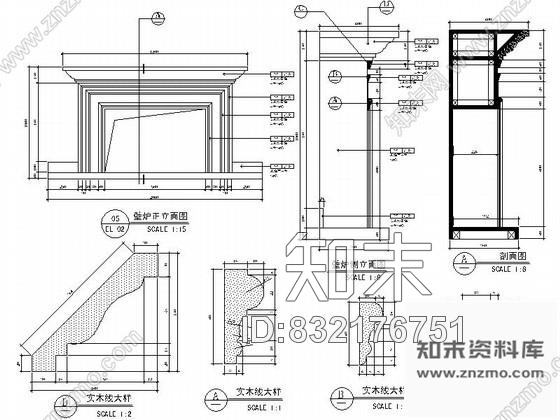图块/节点壁炉设计详图施工图下载【ID:832176751】