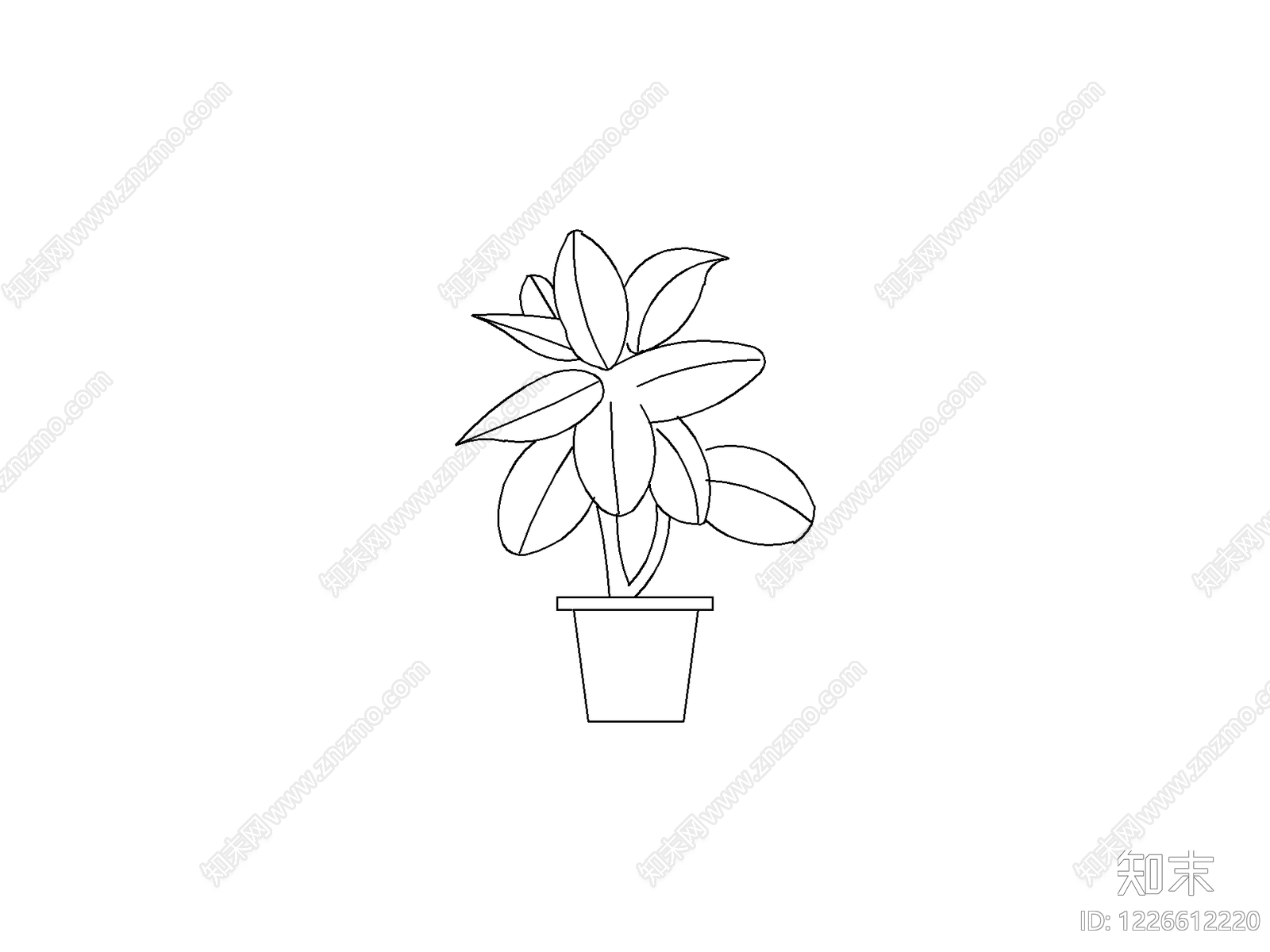 现代绿植CAD图纸