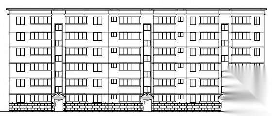 [西安]某公司六层青年公寓建筑施工图cad施工图下载【ID:149549114】