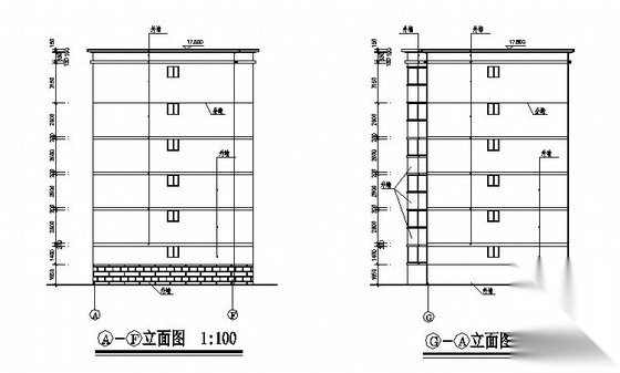 [西安]某公司六层青年公寓建筑施工图cad施工图下载【ID:149549114】