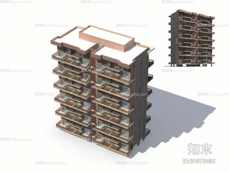 户外多层住宅6093D模型下载【ID:30875485】
