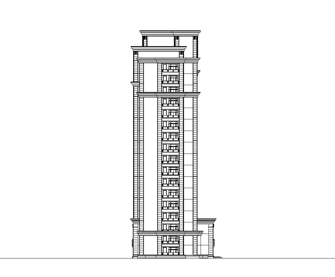 [上海]周浦欧陆风格居住区建筑施工图设计（CAD）施工图下载【ID:165419191】