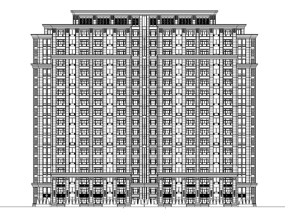 [上海]周浦欧陆风格居住区建筑施工图设计（CAD）施工图下载【ID:165419191】