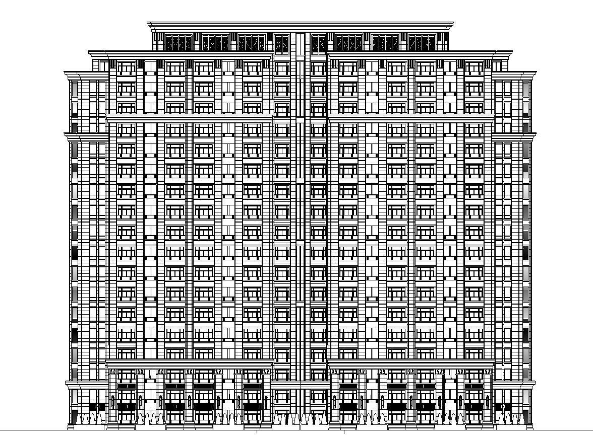 [上海]周浦欧陆风格居住区建筑施工图设计（CAD）cad施工图下载【ID:149867151】