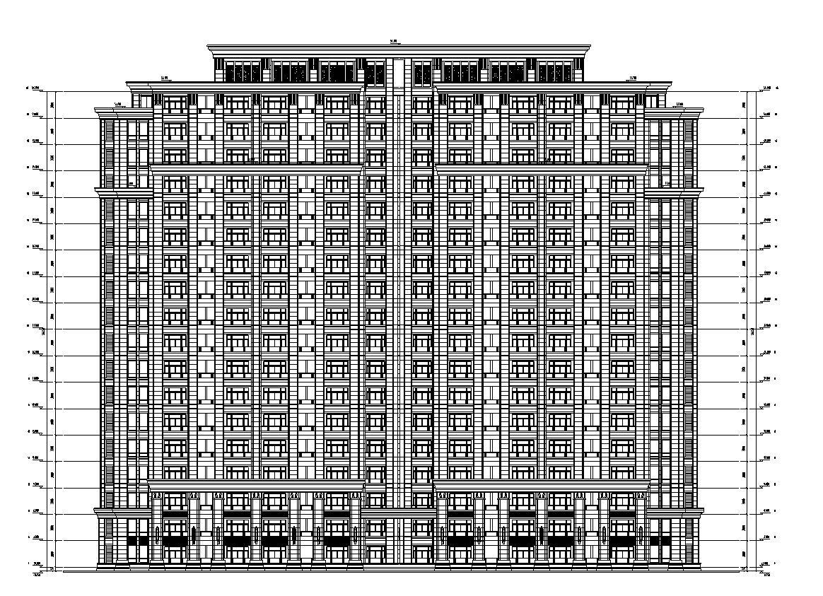 [上海]周浦欧陆风格居住区建筑施工图设计（CAD）cad施工图下载【ID:149867151】