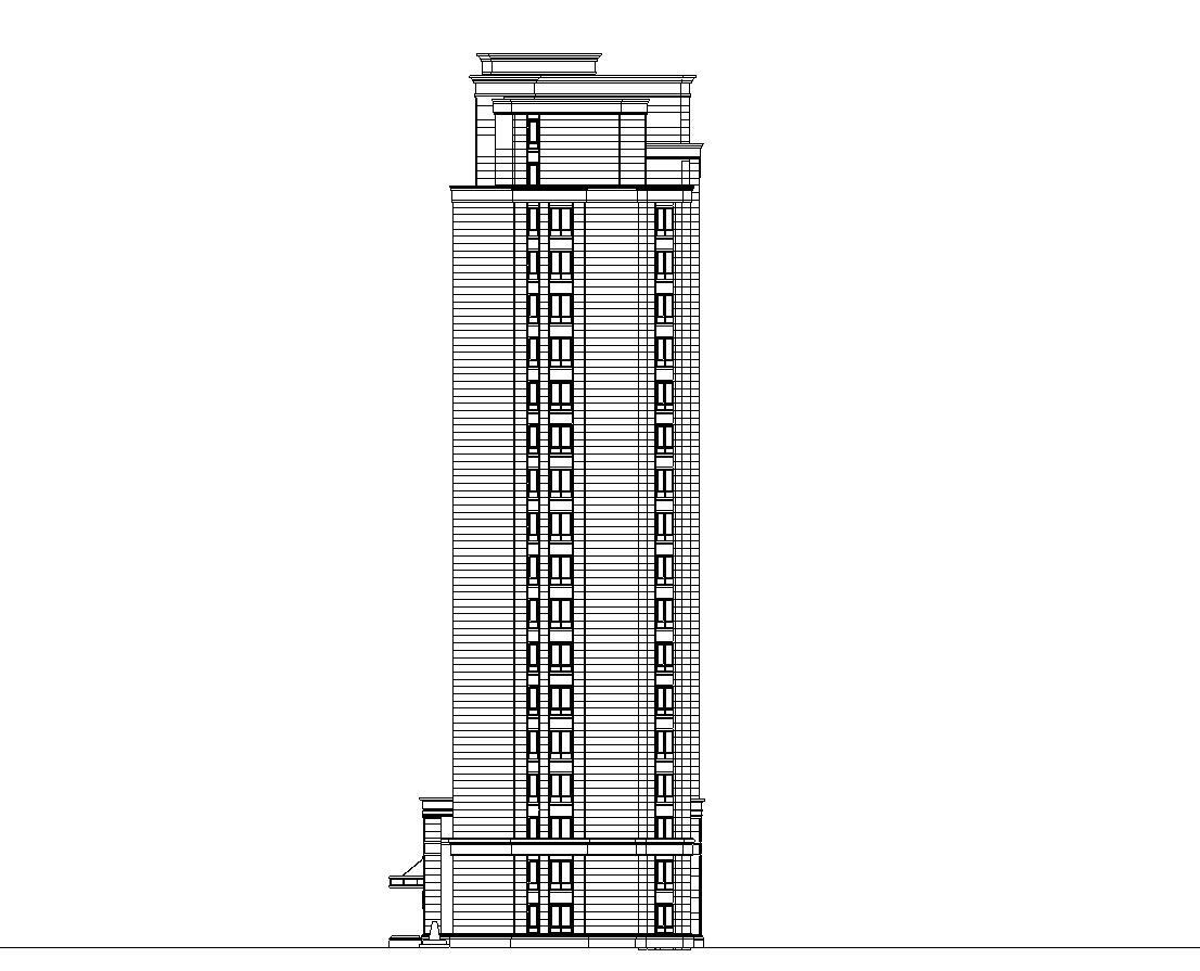 [上海]周浦欧陆风格居住区建筑施工图设计（CAD）cad施工图下载【ID:149867151】