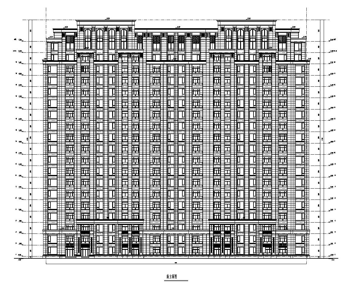 [上海]周浦欧陆风格居住区建筑施工图设计（CAD）施工图下载【ID:165419191】