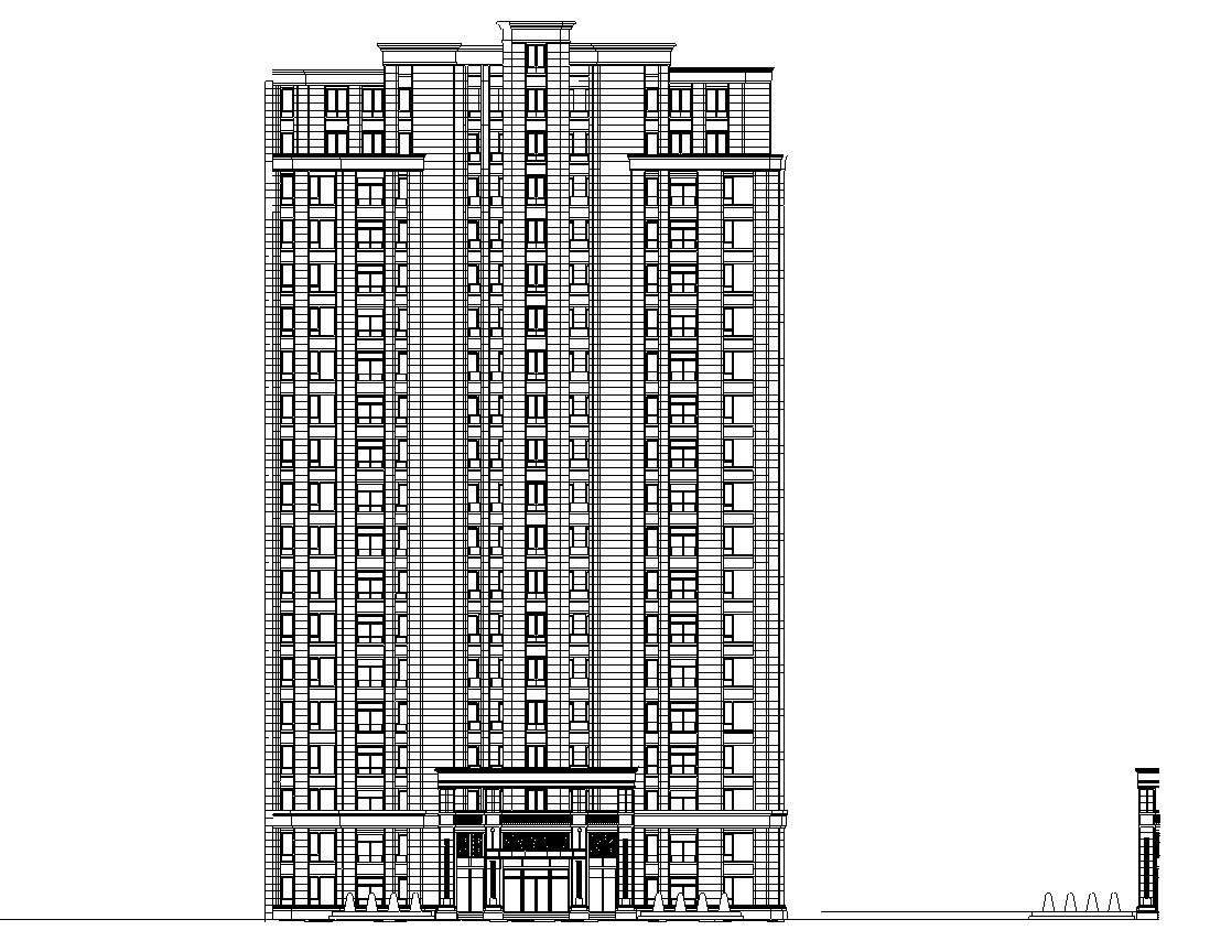 [上海]周浦欧陆风格居住区建筑施工图设计（CAD）施工图下载【ID:165419191】