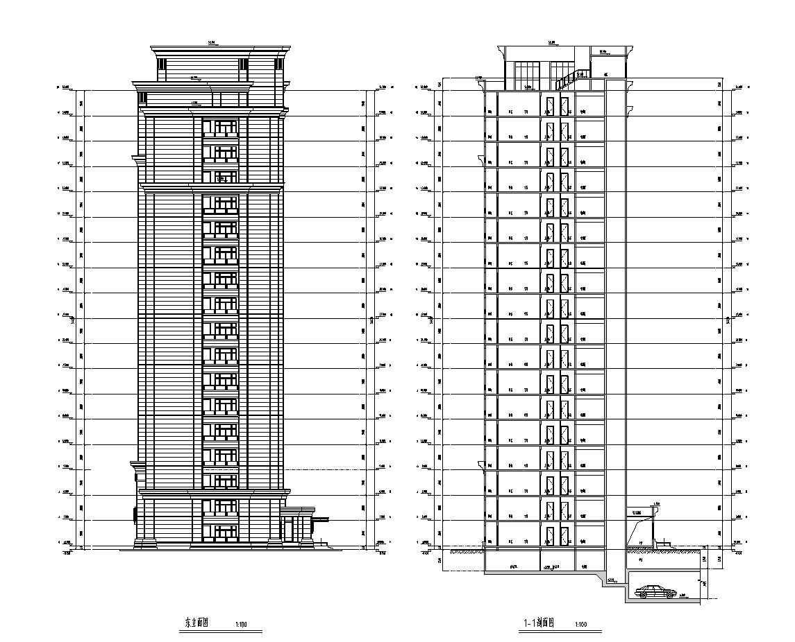 [上海]周浦欧陆风格居住区建筑施工图设计（CAD）施工图下载【ID:165419191】