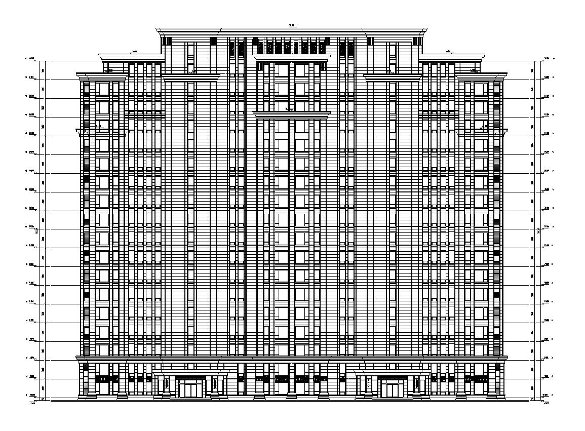 [上海]周浦欧陆风格居住区建筑施工图设计（CAD）施工图下载【ID:165419191】