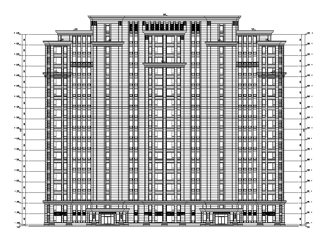 [上海]周浦欧陆风格居住区建筑施工图设计（CAD）cad施工图下载【ID:149867151】