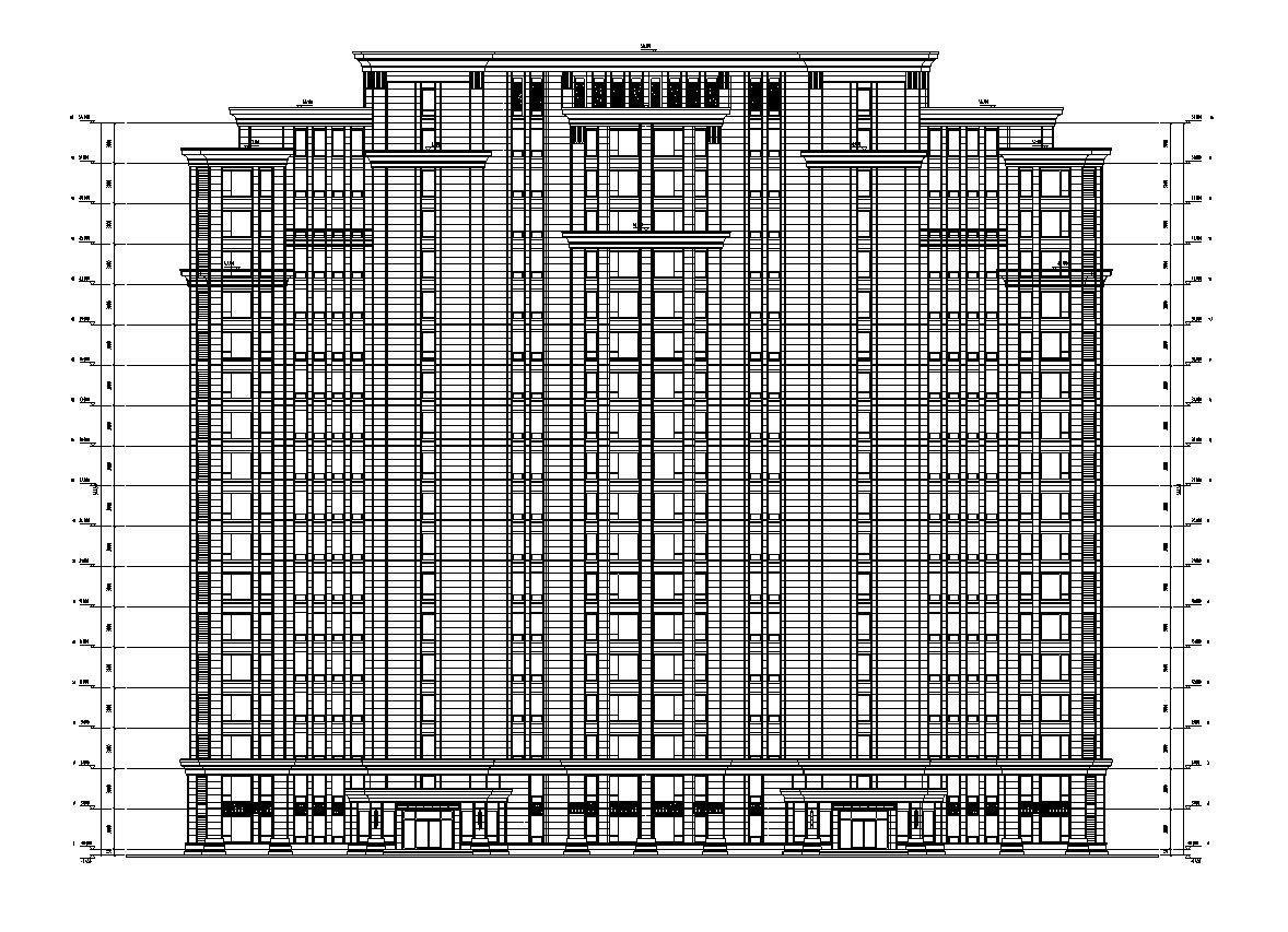 [上海]周浦欧陆风格居住区建筑施工图设计（CAD）施工图下载【ID:165419191】