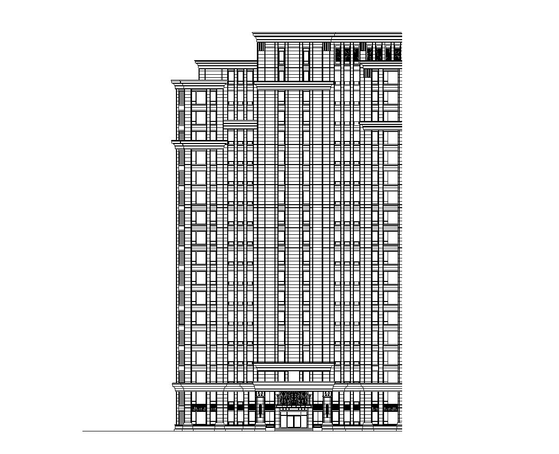 [上海]周浦欧陆风格居住区建筑施工图设计（CAD）施工图下载【ID:165419191】