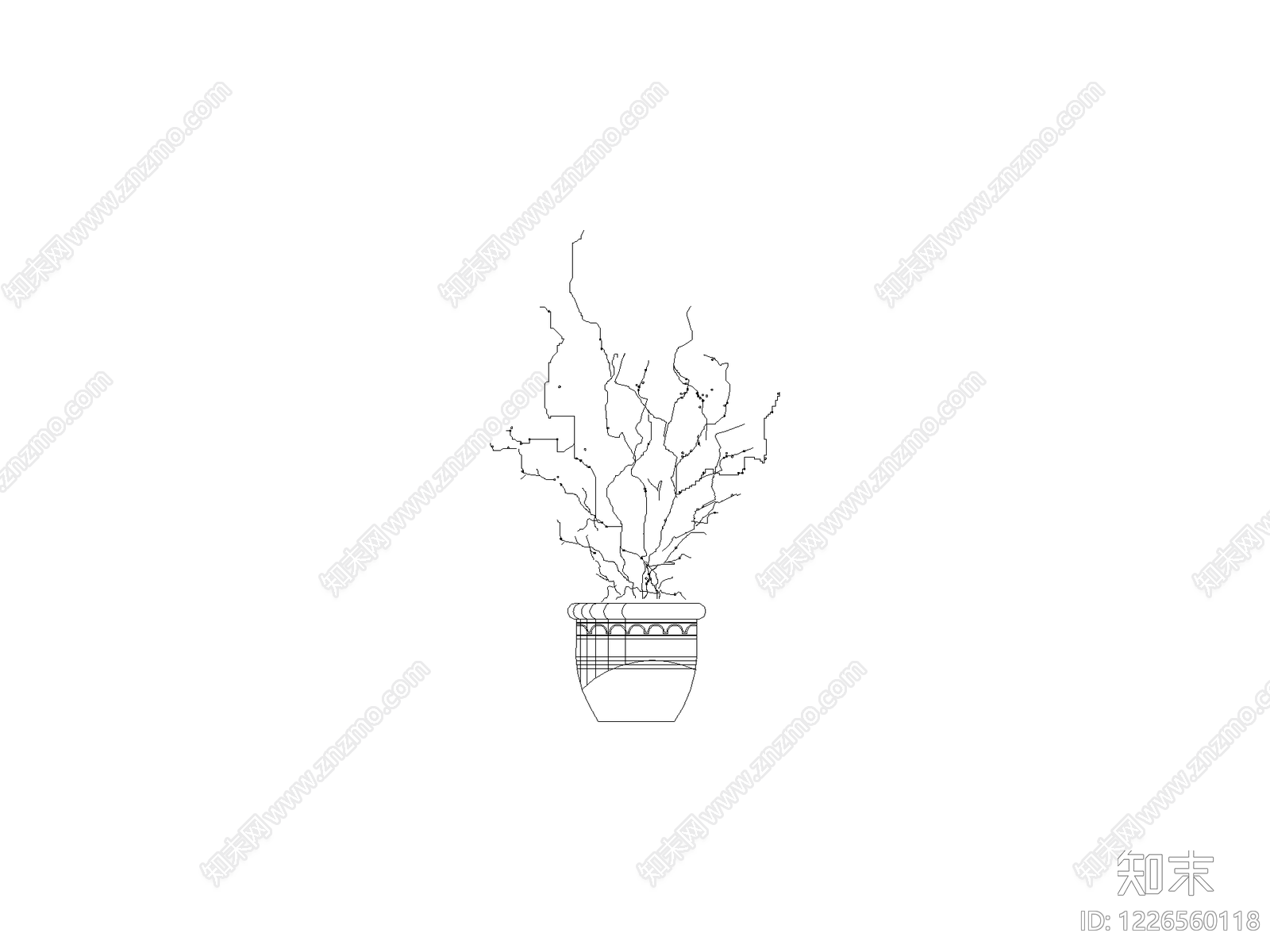 现代绿植CAD图纸