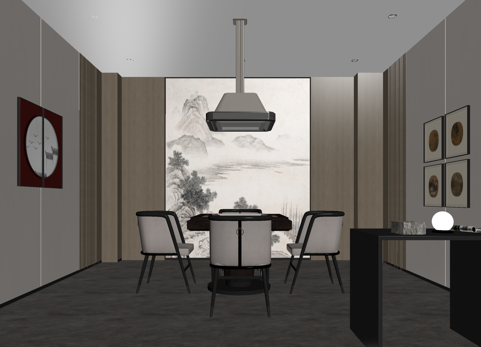 现代茶馆3D模型下载【ID:1215002825】
