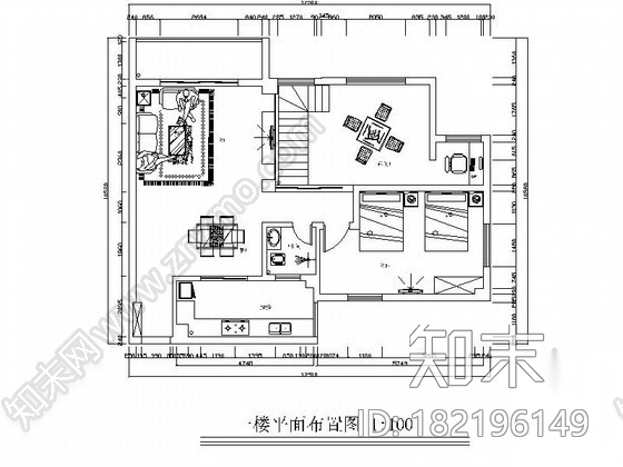 [山东]某经典复式设计装修图cad施工图下载【ID:182196149】