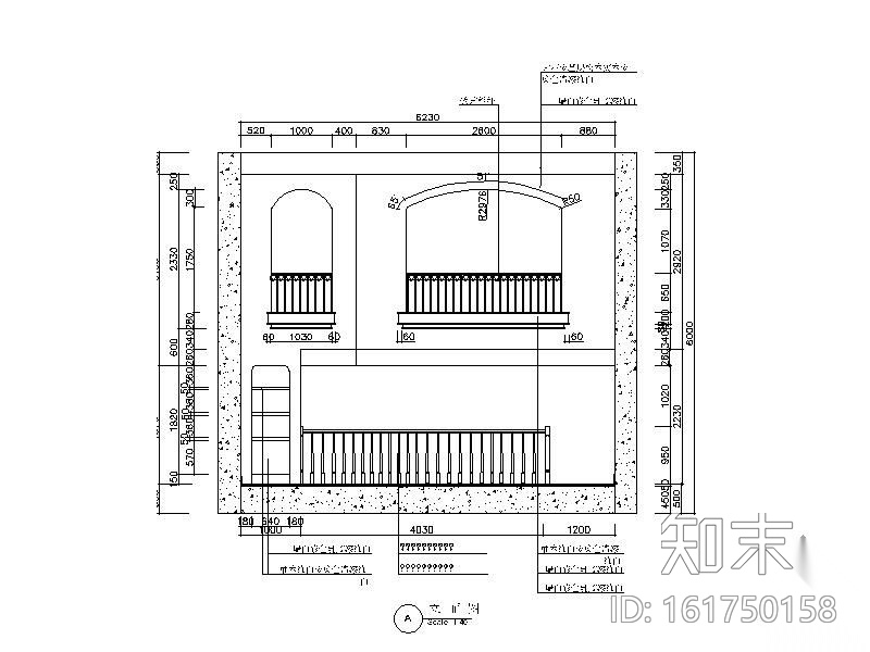 某别墅样板房D1户型装修图(含效果)cad施工图下载【ID:161750158】