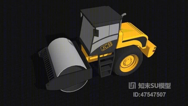 压路机SU模型下载【ID:219237327】