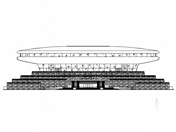 [河南]圆形高层文化演艺中心建筑设计施工图（2015年图纸...施工图下载【ID:166063118】