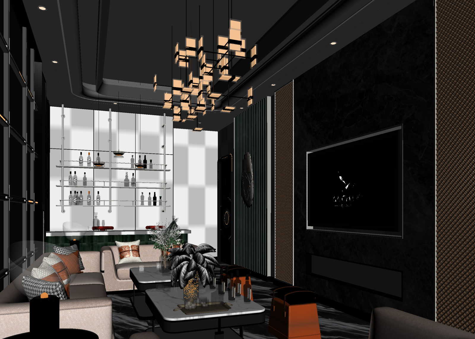 现代酒吧3D模型下载【ID:1214404365】