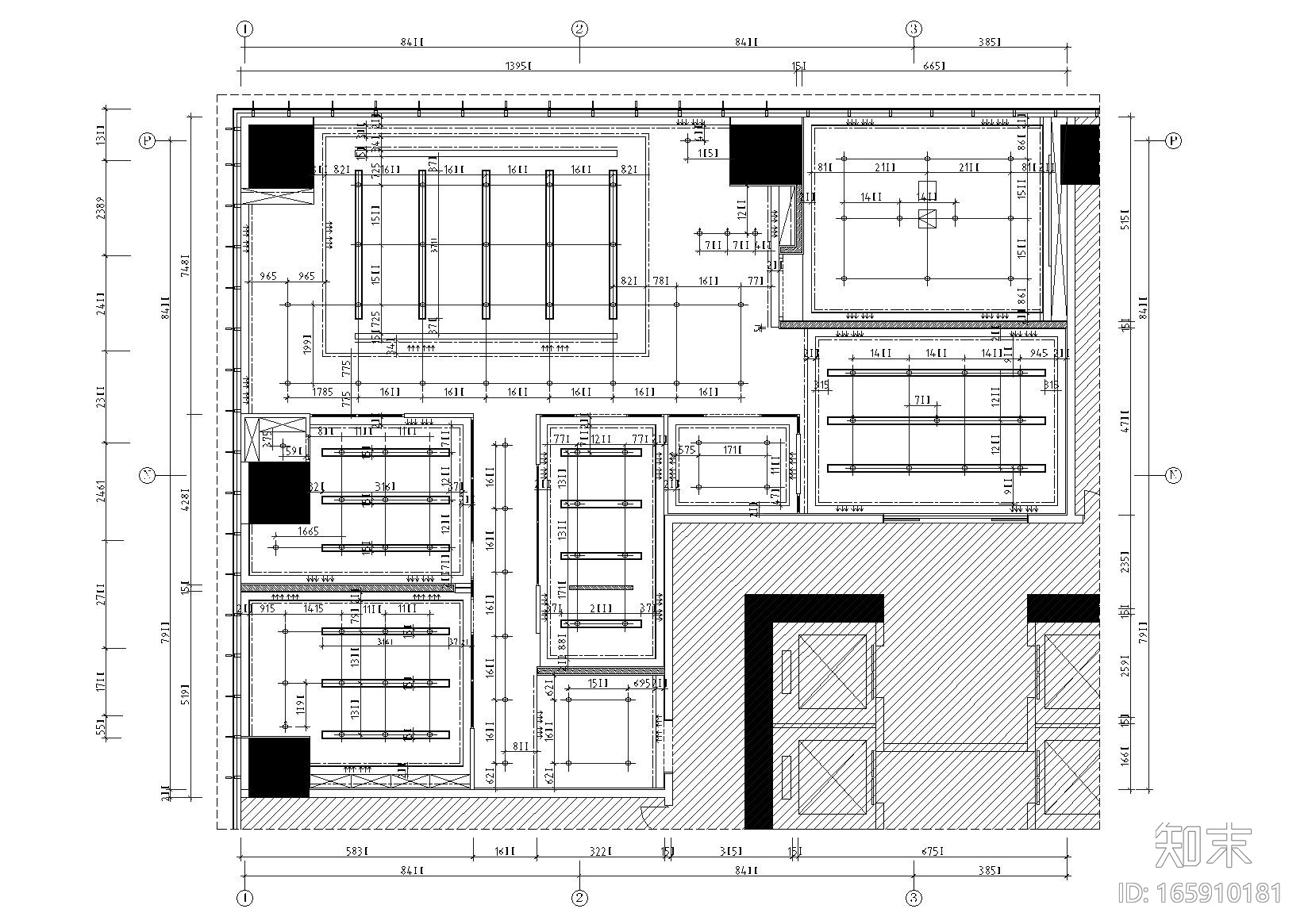 [佛山]南海万达写字楼设计施工图+效果图cad施工图下载【ID:165910181】