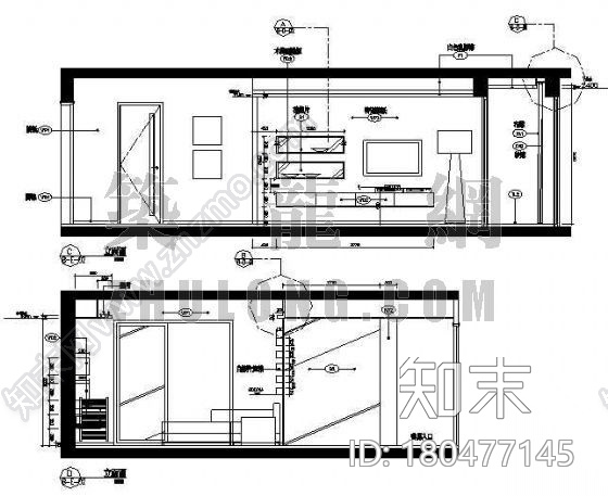 某香港设计师的三居室住宅室内设计套图施工图下载【ID:180477145】