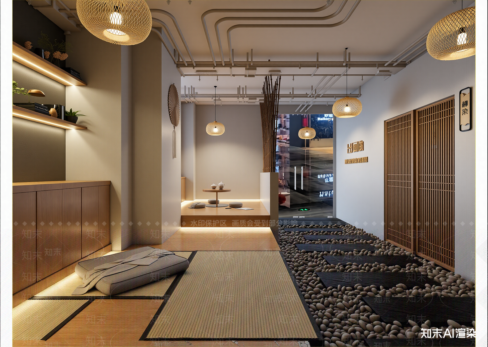 日式茶馆3D模型下载【ID:1213882394】