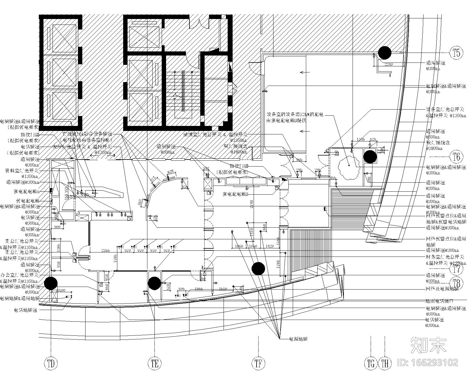 南京香港卫视办事处室内装修施工图cad施工图下载【ID:166293102】