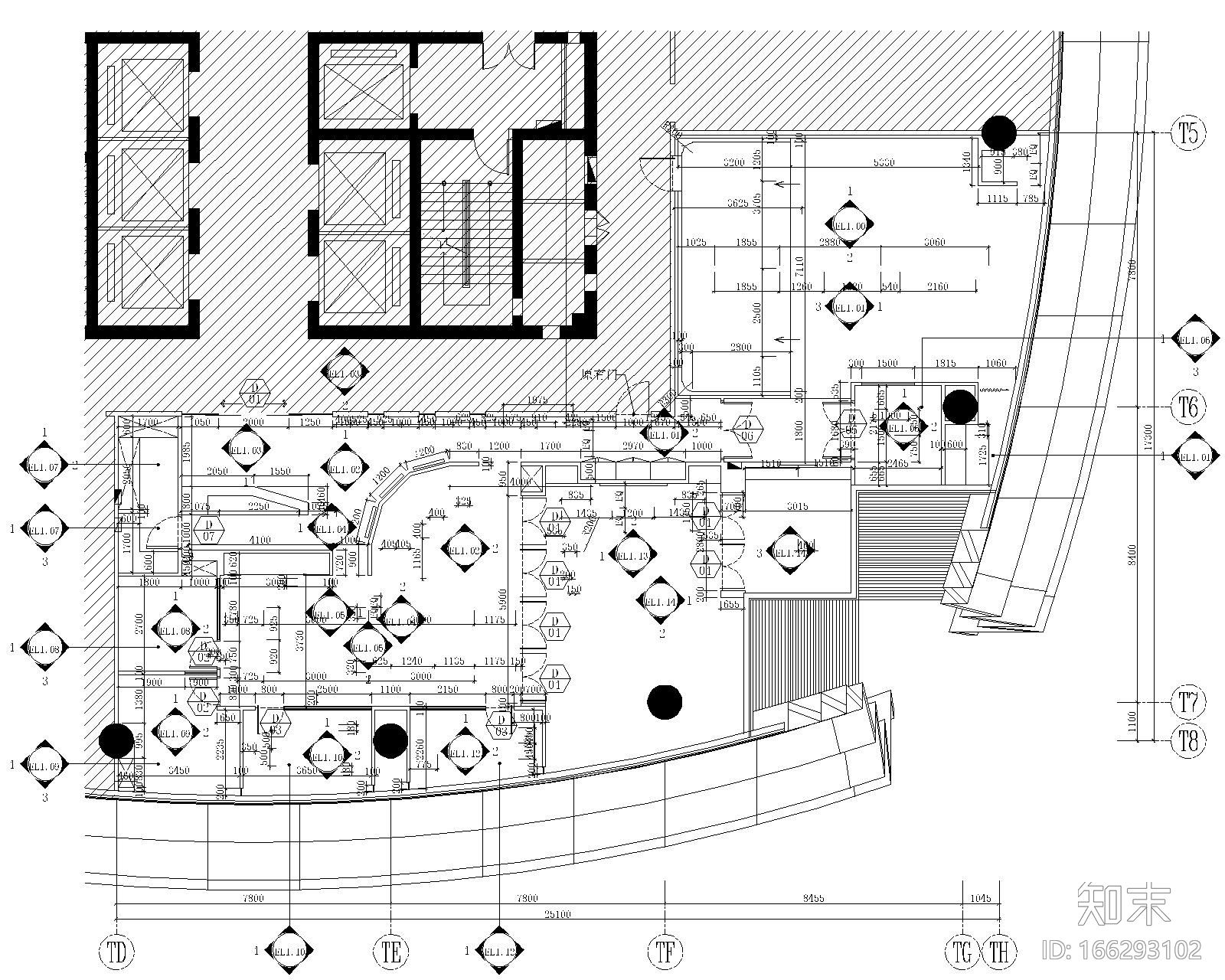 南京香港卫视办事处室内装修施工图cad施工图下载【ID:166293102】